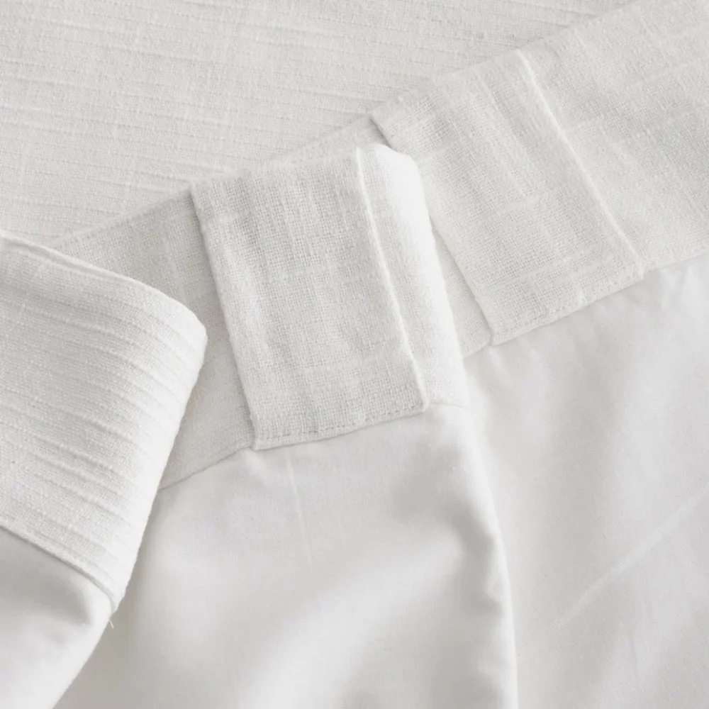 NWT! Quince 100% Cotton White Slub Curtains, 48